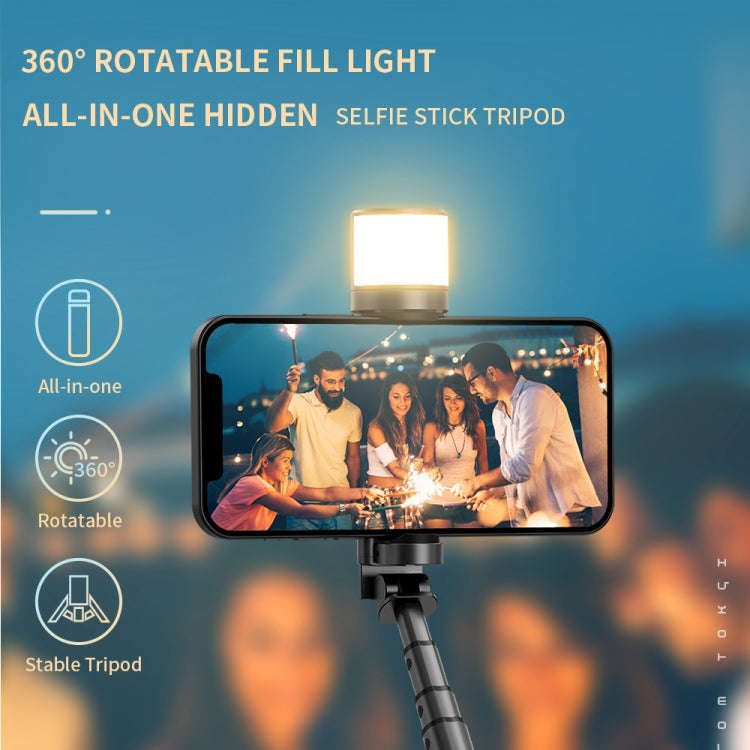 FUNSNAP Q12s 360 Degree Rotatable Fill Light Selsie Stick(Black)