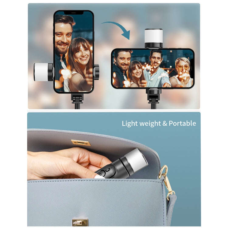 FUNSNAP Q12s 360 Degree Rotatable Fill Light Selsie Stick(Black)