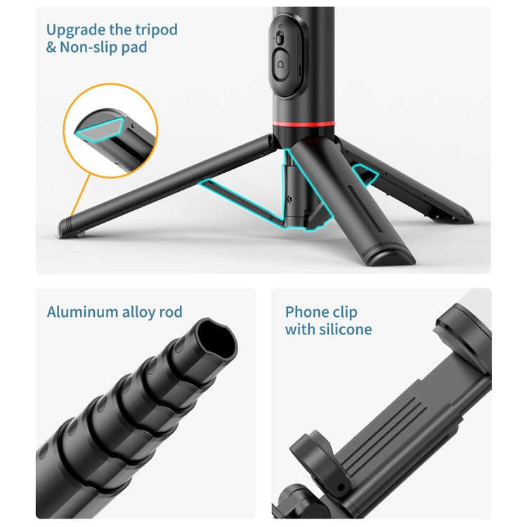 FUNSNAP Q12s 360 Degree Rotatable Fill Light Selsie Stick(Black)