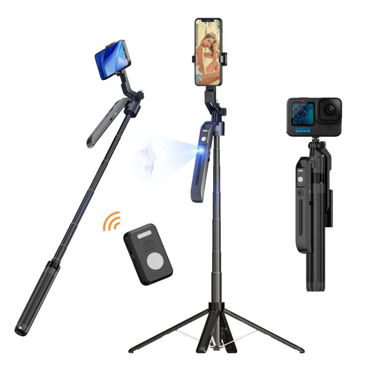 FUNSNAP A6 360 Degree Al Gimbal Selfie Stick Smart Face Tracking Integrated Tripod(Black)