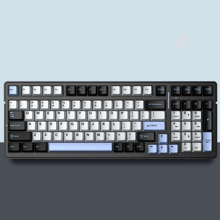 AULA F99 99 Keys Wired/2.4G/Bluetooth Three Model Customized RGB Mechanical Keyboard(Black White ...