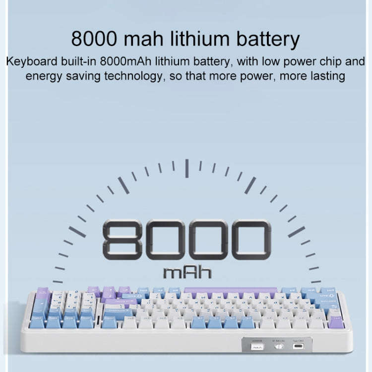 AULA F99 99 Keys Wired/2.4G/Bluetooth Three Model Customized RGB Mechanical Keyboard(Dark Night K...