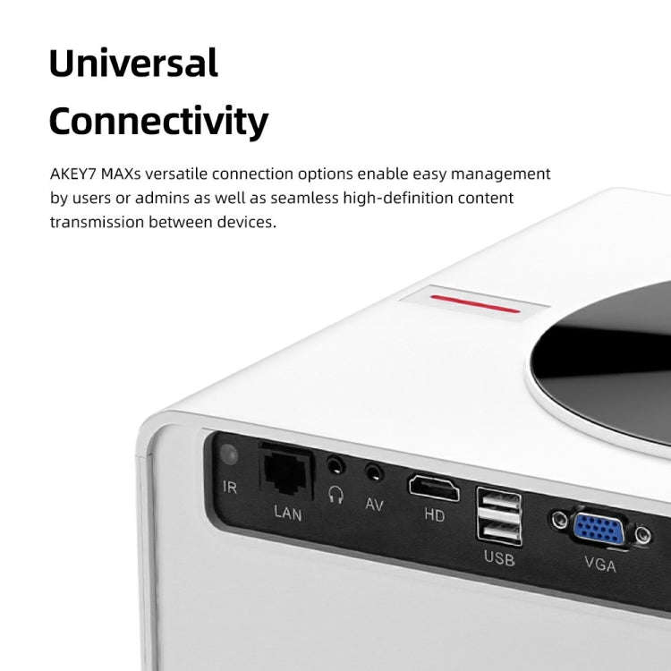 AUN AKEY7 MAX 1920x1080P HD Android LCD Projector US Plug(White)