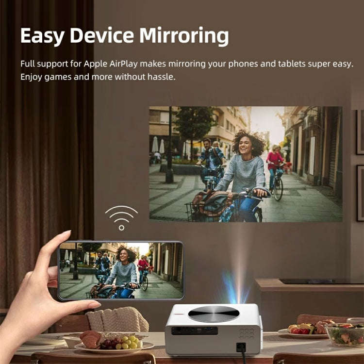 AUN AKEY7 MAX 1920x1080P HD Android LCD Projector US Plug(White)