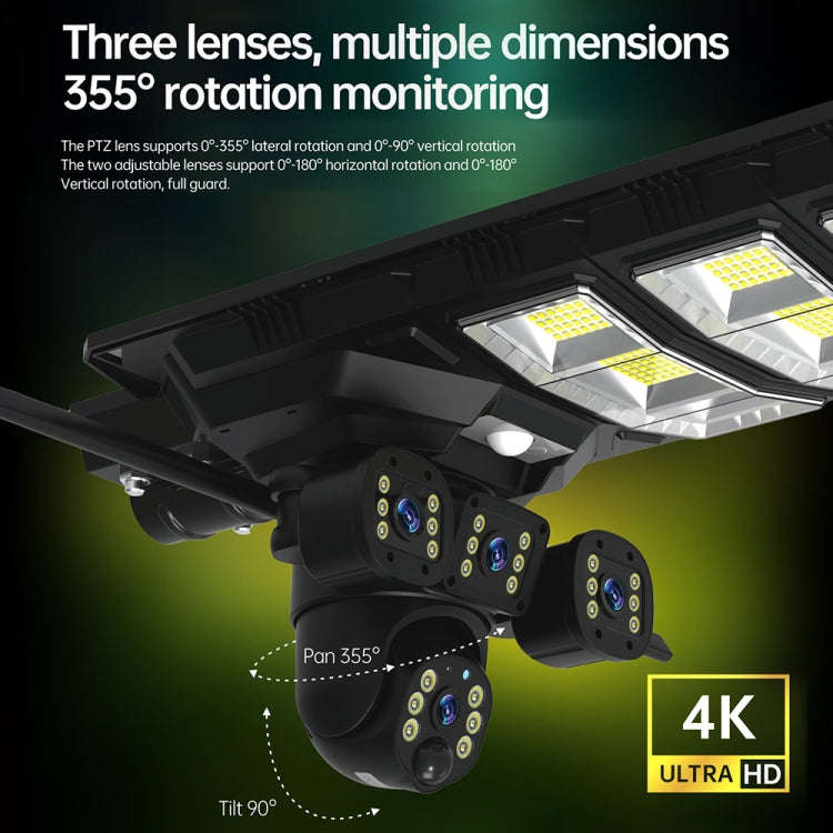 XA Series Solar WiFi Version Monitoring Street Light Outdoor HD Camera, Memory:64GB SD Card