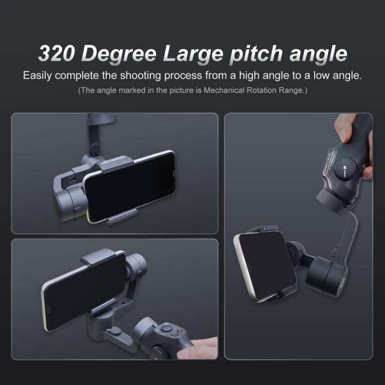 FUNSNAP Capture 2s Smart 3-Axis Handheld Gimbal Phone Live Stabilizer, Combo Version(Black)