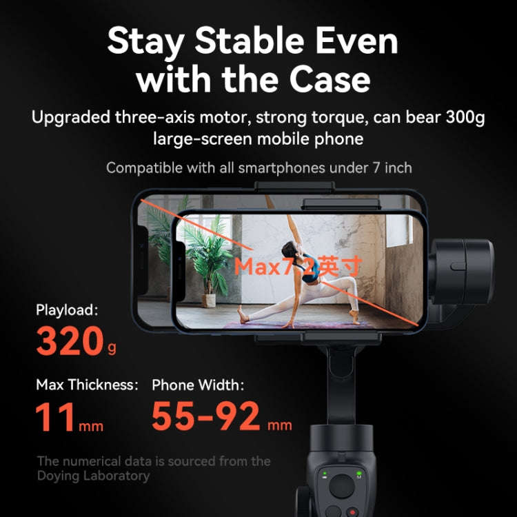 FUNSNAP Capture 2s Smart 3-Axis Handheld Gimbal Phone Live Stabilizer, Combo Version(Black)