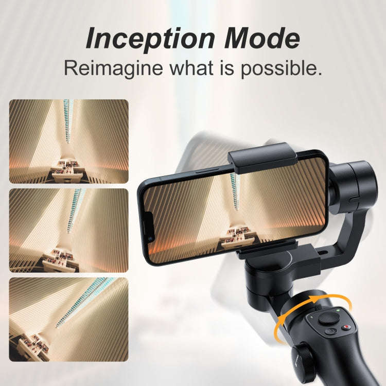 FUNSNAP Capture 2s Smart 3-Axis Handheld Gimbal Phone Live Stabilizer, Combo Version(Black)