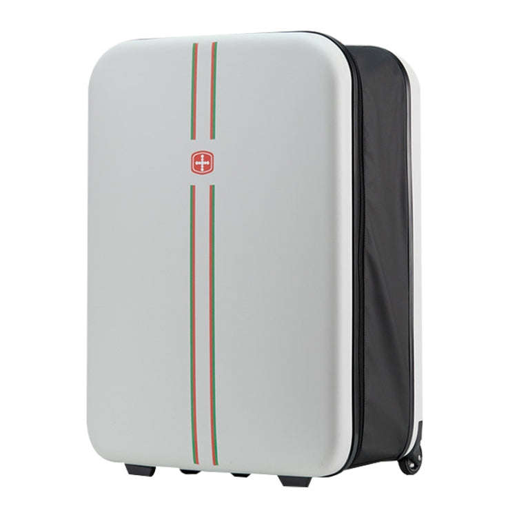 20 inch Foldable Portable Trolley Luggage Suitcase(White)