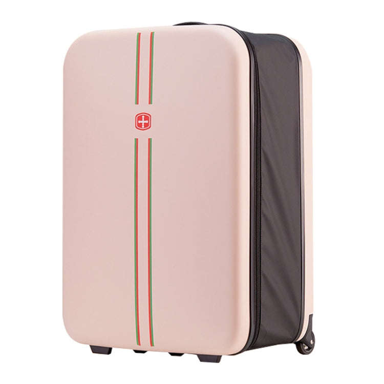 24 inch Foldable Portable Trolley Luggage Suitcase(Pink)