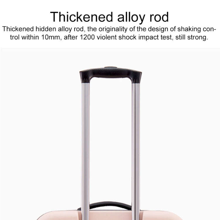 24 inch Foldable Portable Trolley Luggage Suitcase(Pink)