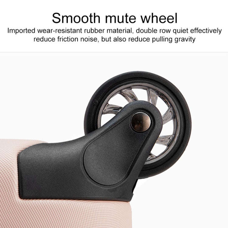 24 inch Foldable Portable Trolley Luggage Suitcase(Pink)