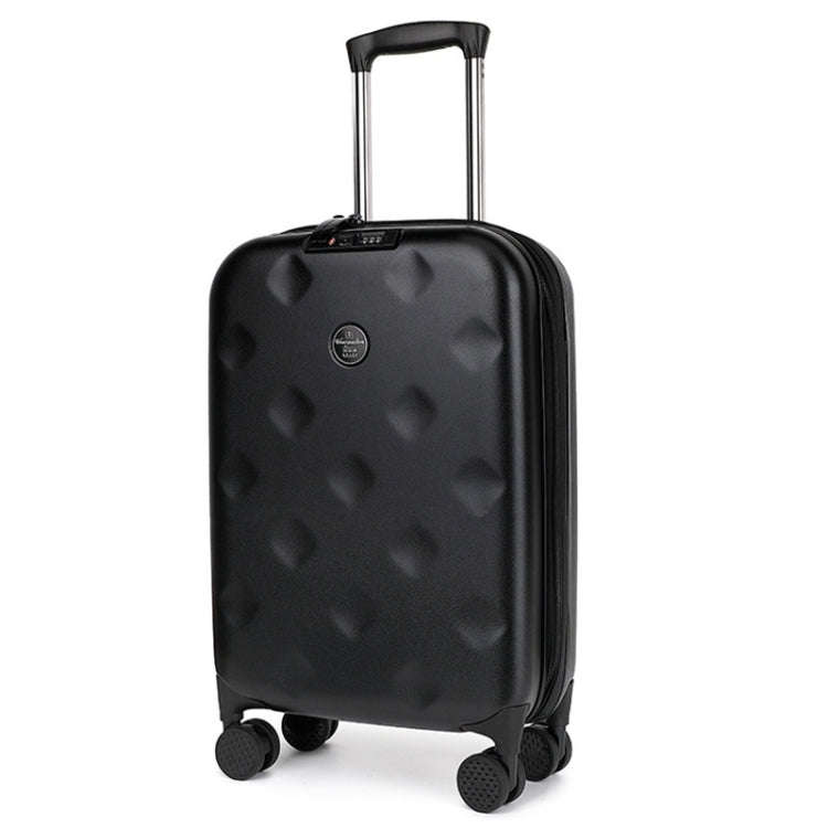24 inch Foldable Portable Universal Wheel Trolley Luggage Suitcase, with TSA Combination Lock(Black)