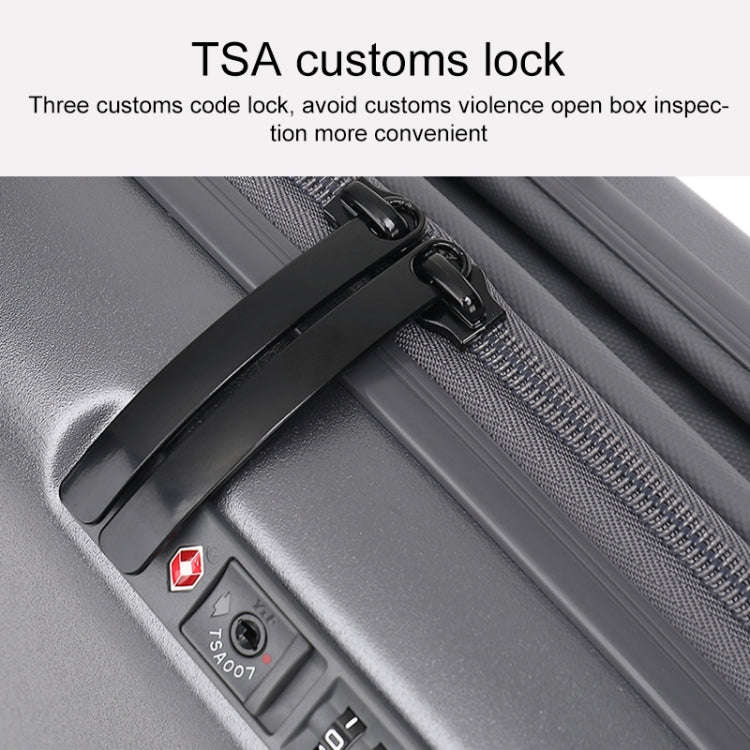 24 inch Foldable Portable Universal Wheel Trolley Luggage Suitcase, with TSA Combination Lock(Black)
