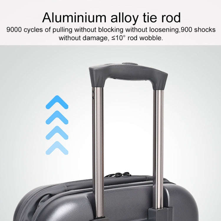 28 inch Foldable Portable Universal Wheel Trolley Luggage Suitcase, with TSA Combination Lock(Grey)