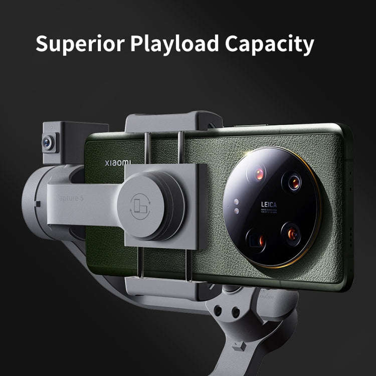 FUNSNAP Capture 5 Professional 3-Axis Handheld Gimbal Phone Live Stabilizer, Combo Version(Grey)
