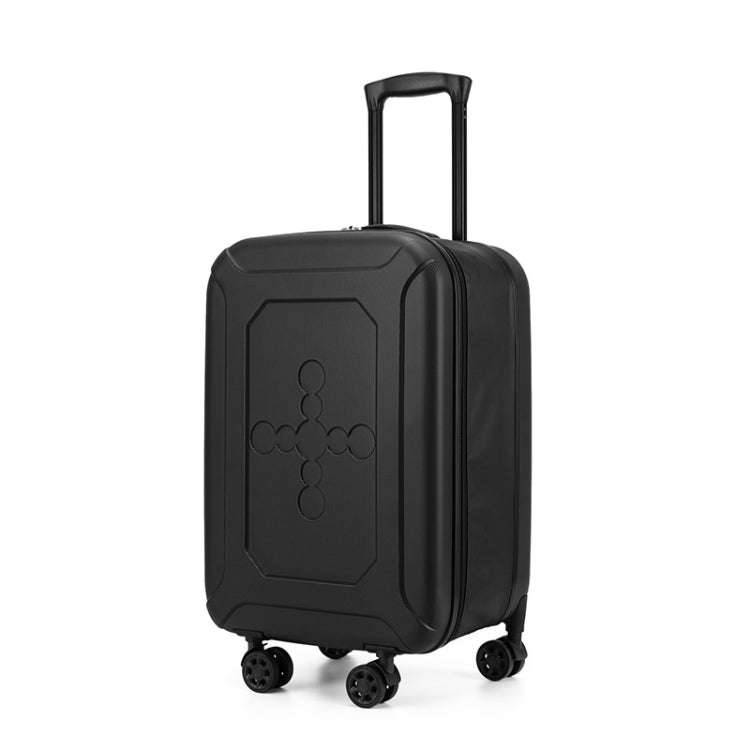 20 inch Foldable Portable Universal Wheel Trolley Luggage Suitcase, with Combination Lock(Black)