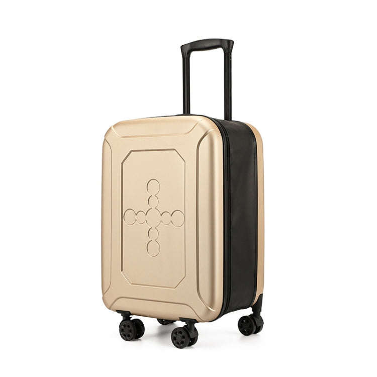 24 inch Foldable Portable Universal Wheel Trolley Luggage Suitcase, with Combination Lock(Rose Gold)