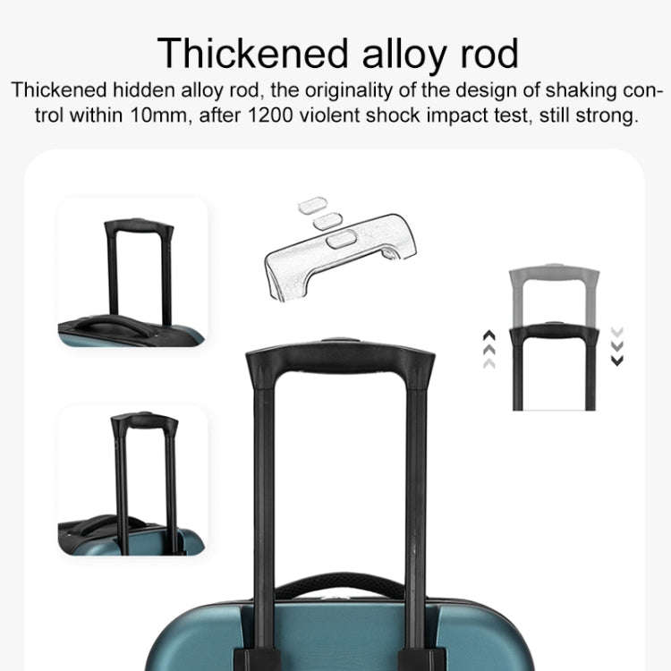 20 inch Foldable Portable Universal Wheel Trolley Luggage Suitcase, with Combination Lock(Blue)