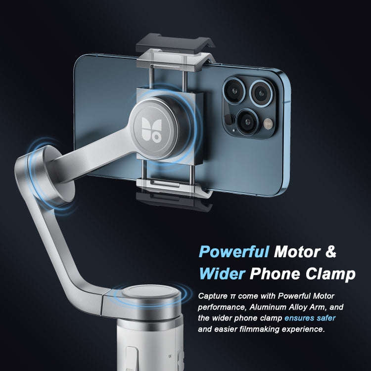 FUNSNAP Capture  Aluminum Alloy Arm 3-Axis Handheld Phone Gimbal, Basic Version(Grey)