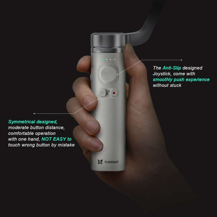 FUNSNAP Capture  Aluminum Alloy Arm 3-Axis Handheld Phone Gimbal, Basic Version(Grey)