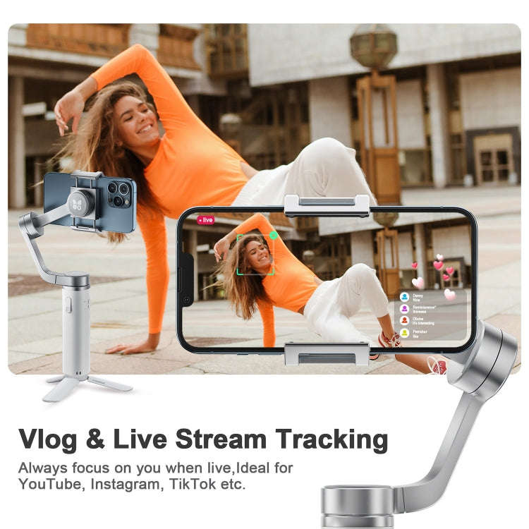FUNSNAP Capture  Aluminum Alloy Arm 3-Axis Handheld Phone Gimbal, Basic Version(Grey)