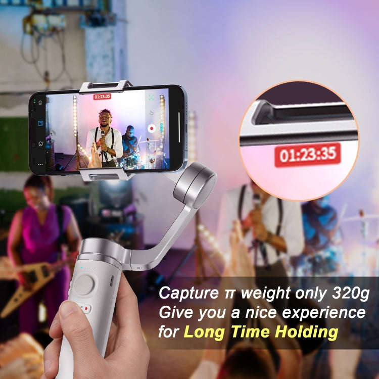 FUNSNAP Capture  Aluminum Alloy Arm 3-Axis Handheld Phone Gimbal, Combo Version(Grey)