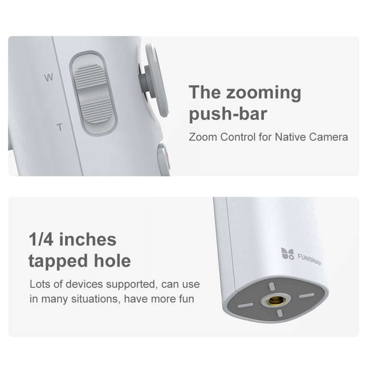 FUNSNAP Capture  Aluminum Alloy Arm 3-Axis Handheld Phone Gimbal, Combo Version(Grey)