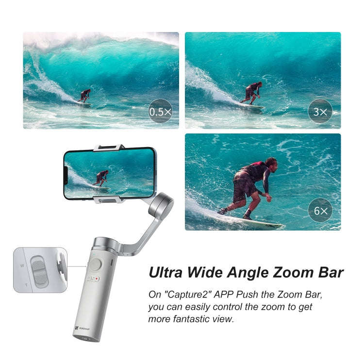 FUNSNAP Capture  Aluminum Alloy Arm 3-Axis Handheld Phone Gimbal, Combo Version(Grey)