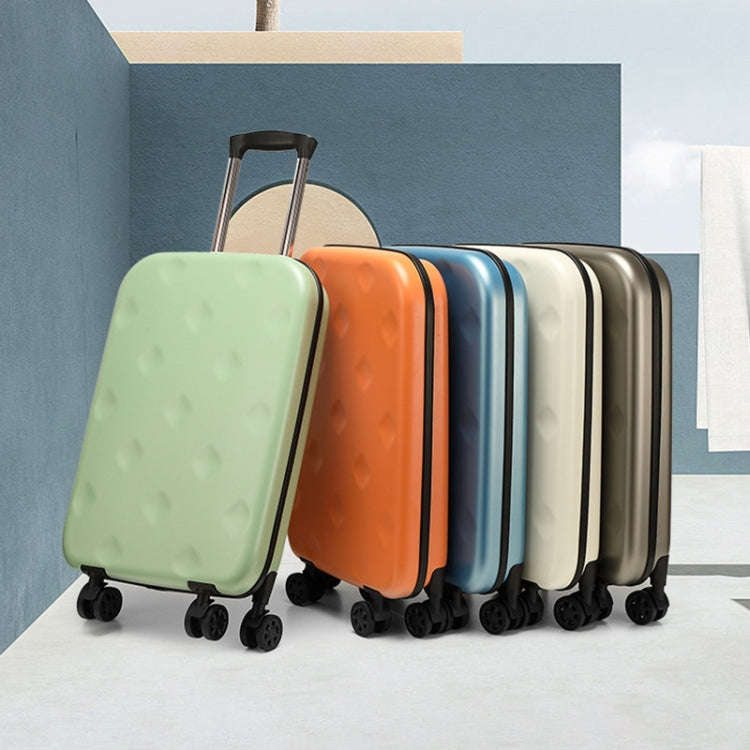 24 inch Foldable Portable Universal Wheel Trolley Luggage Suitcase, with Combination Lock(Green)