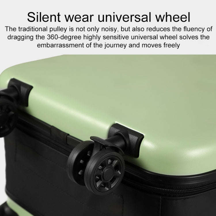 28 inch Foldable Portable Universal Wheel Trolley Luggage Suitcase, with Combination Lock(Grey)