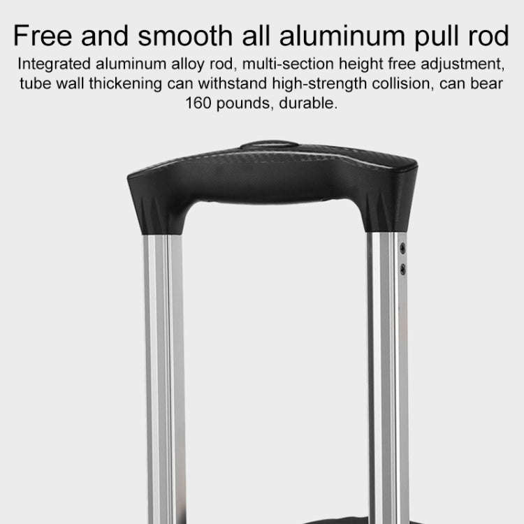 24 inch Foldable Portable Universal Wheel Trolley Luggage Suitcase, with Combination Lock(Green)