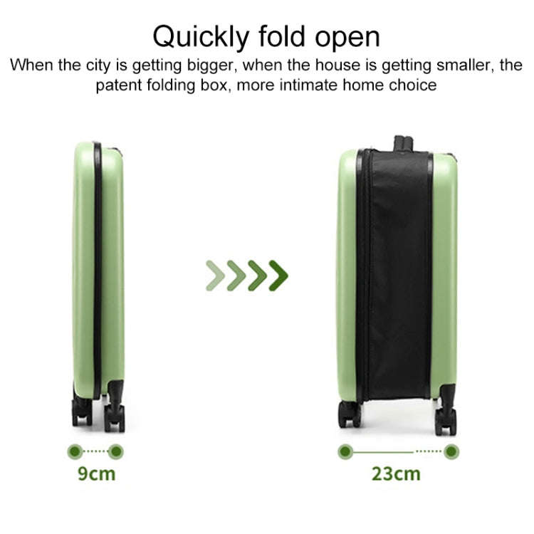 28 inch Foldable Portable Universal Wheel Trolley Luggage Suitcase, with Combination Lock(Grey)