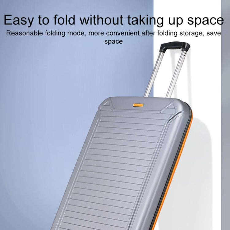 28 inch Foldable Portable Trolley Luggage Suitcase(Blue)