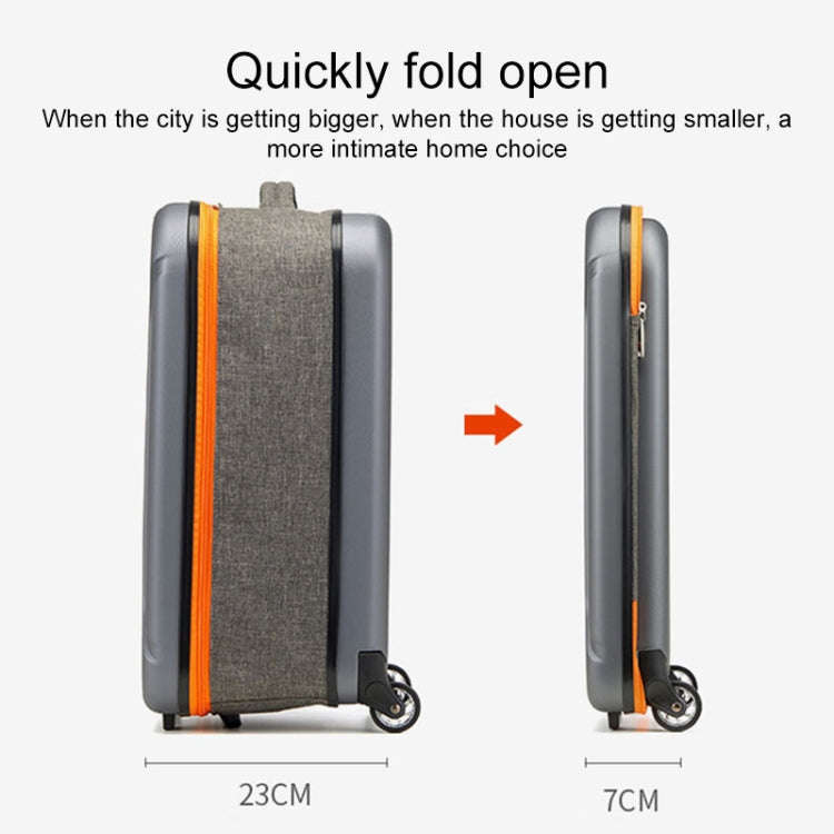 20 inch Foldable Portable Trolley Luggage Suitcase(Blue)