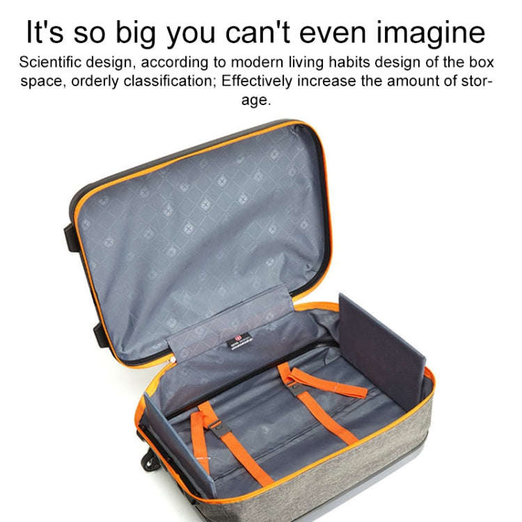 28 inch Foldable Portable Trolley Luggage Suitcase(Blue)