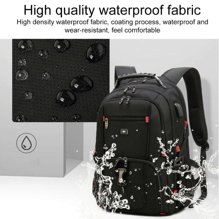 20 inch Multifunctional Business Large Capacity Waterproof Double-Shoulder Backpack with USB Inte...