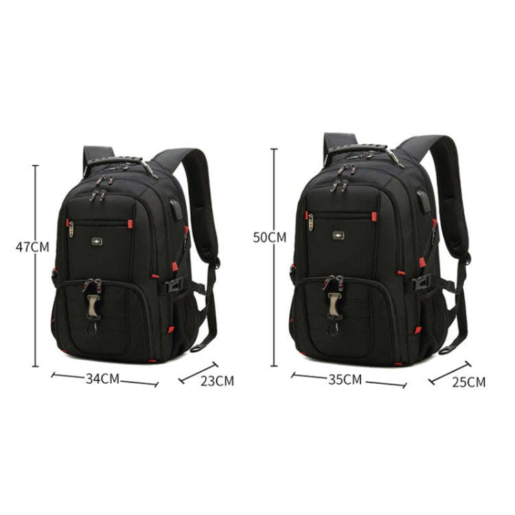 22 inch Multifunctional Business Large Capacity Waterproof Double-Shoulder Backpack with USB Inte...