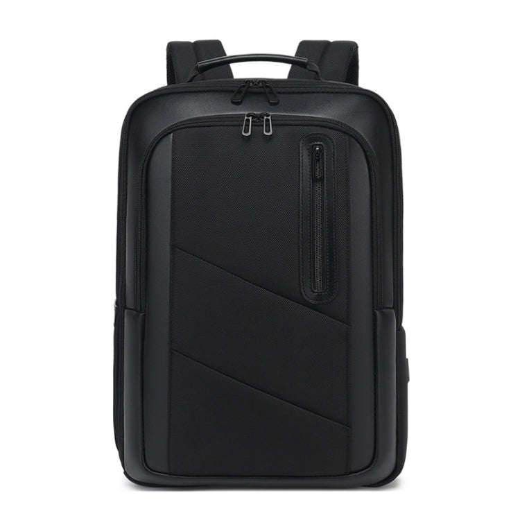 18 inch Multifunctional Large Capacity Waterproof Double-Shoulder Backpack with USB Interface(Black)