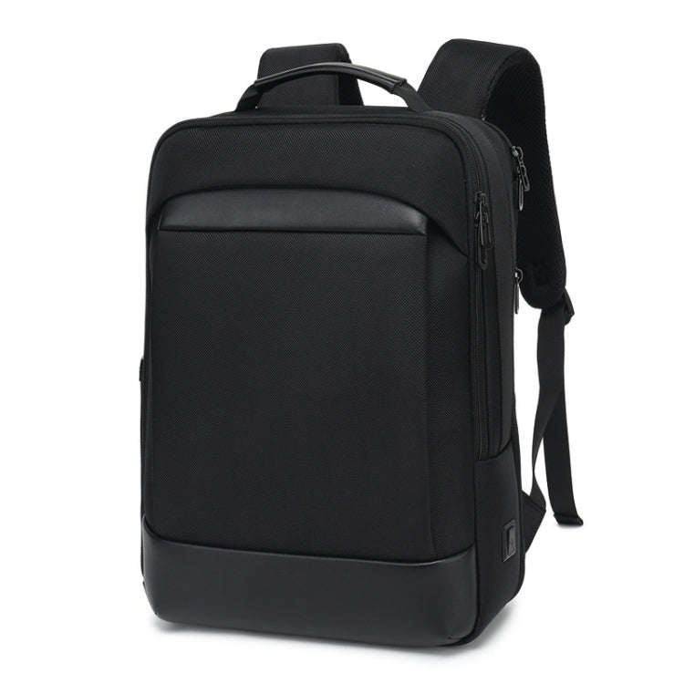 18 inch Multifunctional Large Capacity Waterproof Double-Shoulder Backpack with USB Interface(Black)