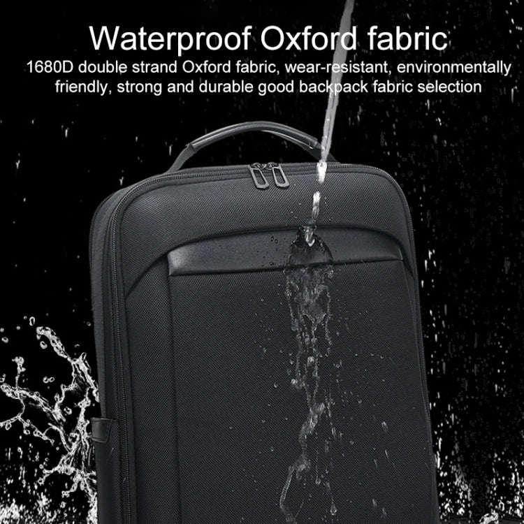 18 inch Multifunctional Large Capacity Waterproof Double-Shoulder Backpack with USB Interface(Black)