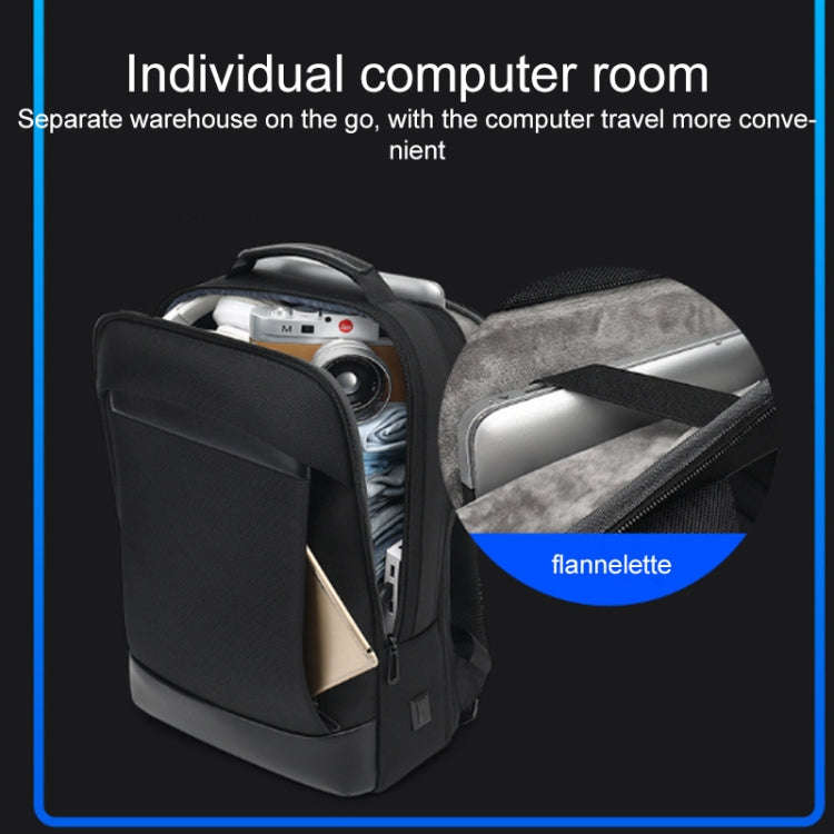 18 inch Multifunctional Large Capacity Waterproof Double-Shoulder Backpack with USB Interface(Black)