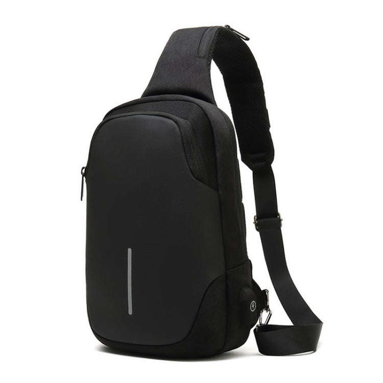 Outdoor Cycling Anti-theft Multi-layer Storage Male Chest Bag(Black)