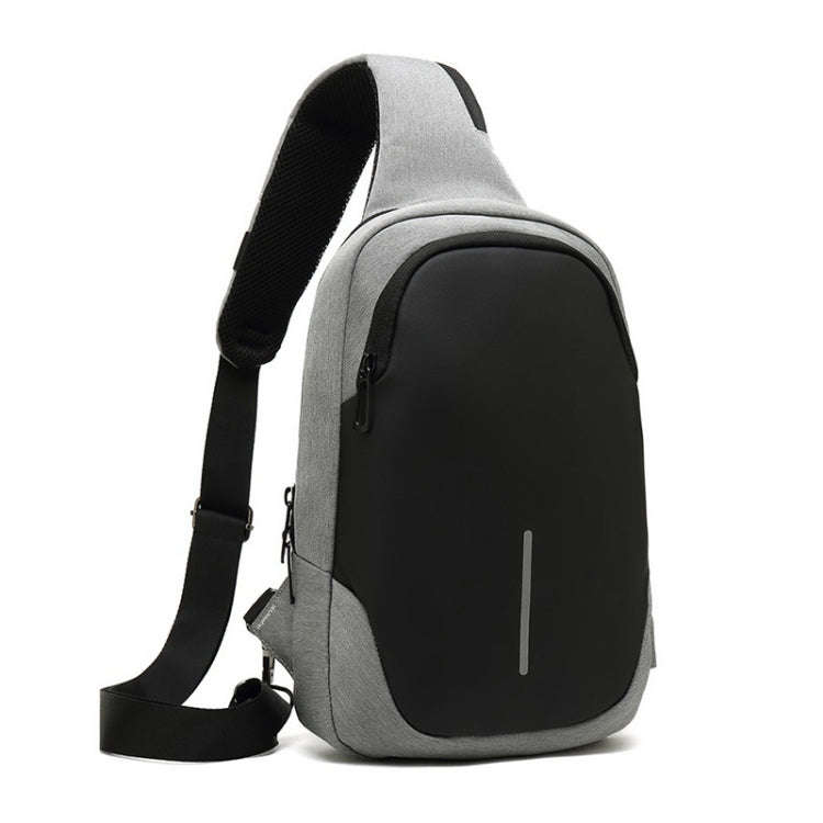 Outdoor Cycling Anti-theft Multi-layer Storage Male Chest Bag(Dark Grey)