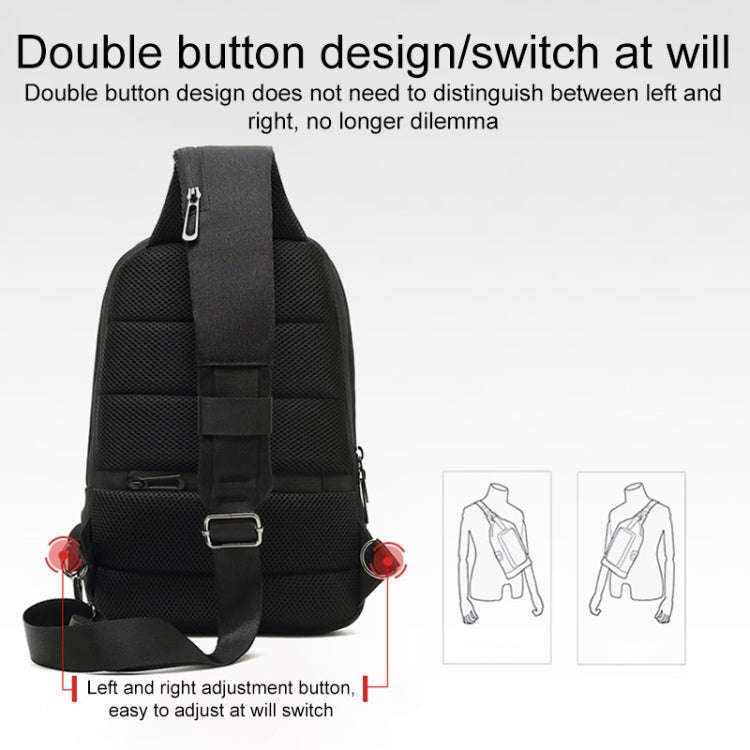 Outdoor Cycling Anti-theft Multi-layer Storage Male Chest Bag(Black)