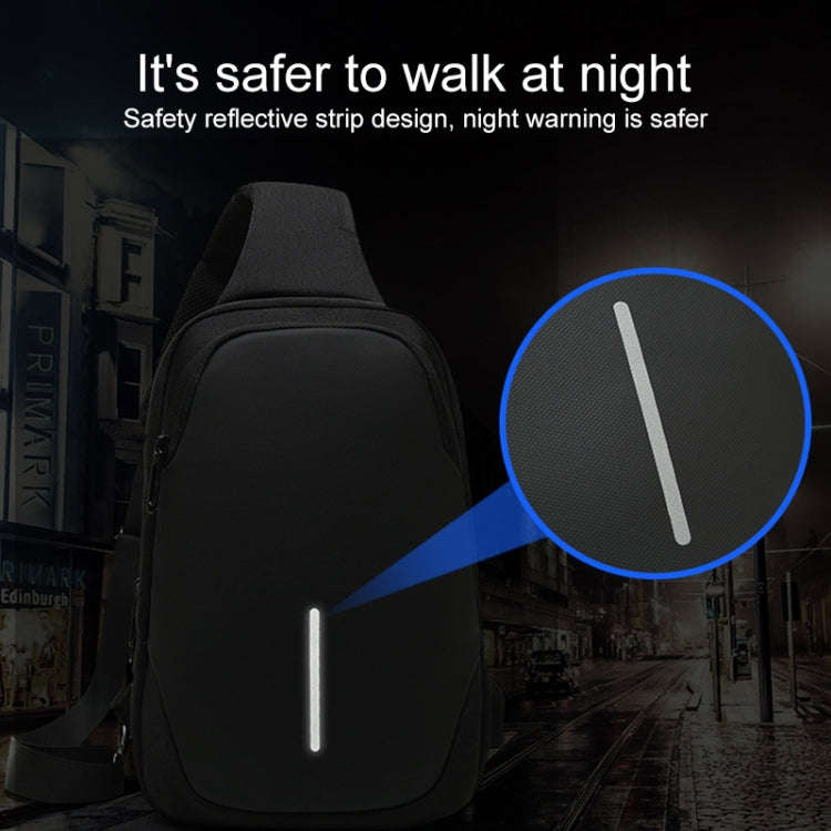 Outdoor Cycling Anti-theft Multi-layer Storage Male Chest Bag(Black)