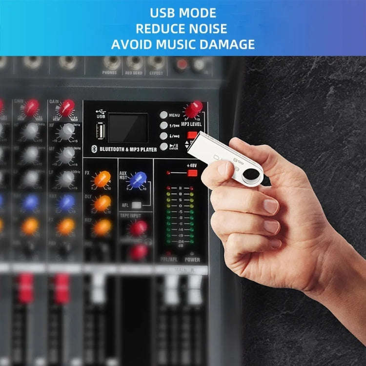 XTUGA CT60X 6-Channels Audio Mixer DJ Mixing Console with 48V Power Supply(AU Plug)