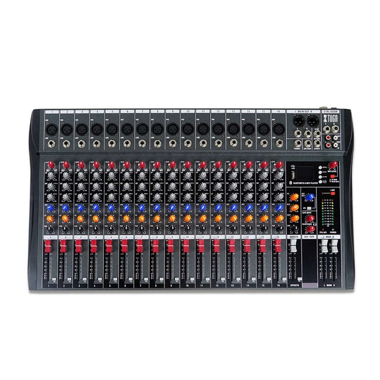 XTUGA CT160X 16-Channels Audio Mixer DJ Mixing Console with 48V Power Supply(EU Plug)
