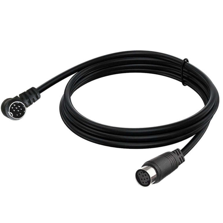 Curved mini DIN 9 Pin Male to Female TV Box Adapter Cable, Length:3m(Black)
