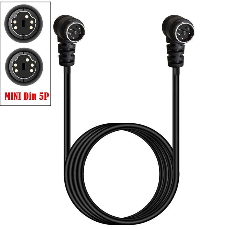 Mini DIN 5 Pin Core Audio / Video Cable, Length:1.8m(Elbow to Elbow)